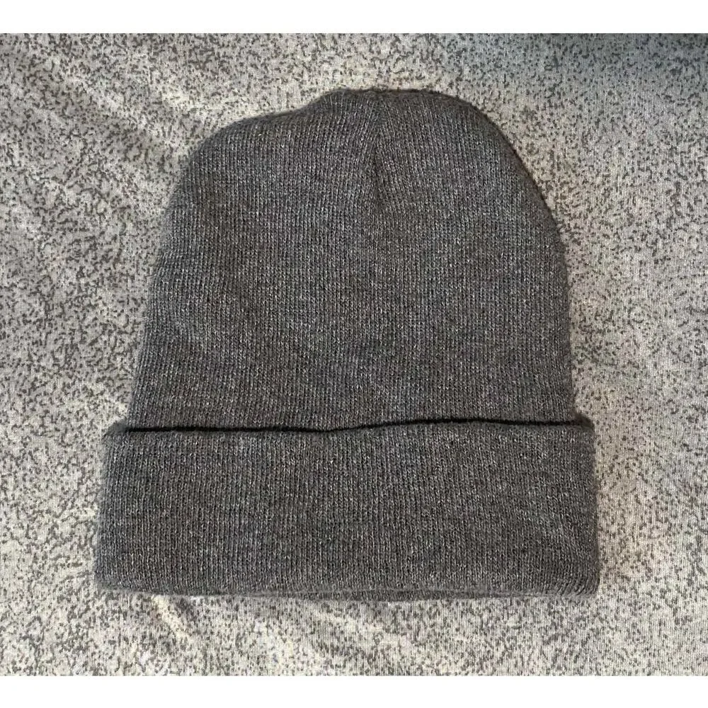 GERTEX Unisex Adult Donut Embroidered Patch Gray Beanie ONE SIZE